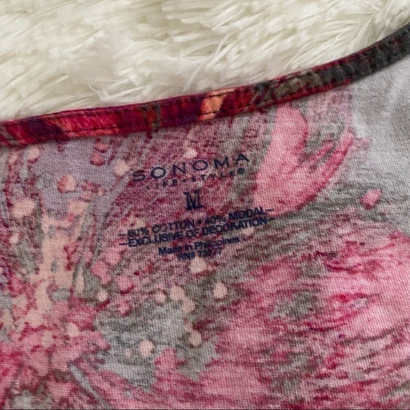 SONOMA Floral Dress | Black & Red | Medium - Picture 2 of 4